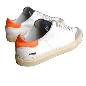 Axel Arigato White/Orange Leather Sneakers Size 8 US Mens